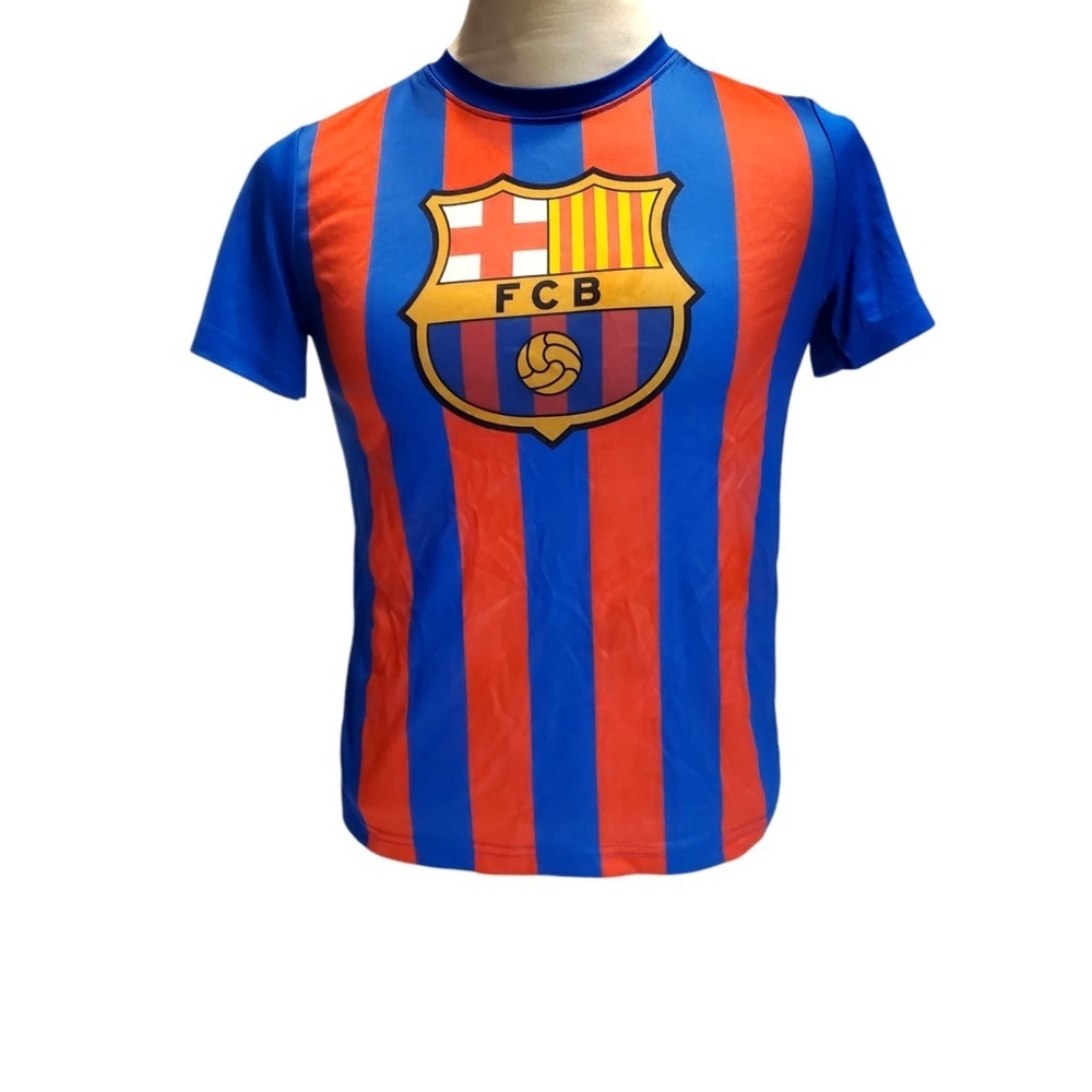 FCB Fútbol Club Barcelona T-Shirt Red Blue Size Youth XL Made In MX